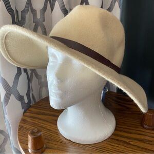 Threshold Cream and Brown Wide-Brim Hat